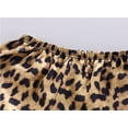 thumbnail image 7 of Yuncity Kids Outfit Short Sleeve Lapel Homewears Leopard Print Tees With Pants 2 Pieces Set Summer Casual Sleep Wear Toddler Girls Clothes Set Size 2-3 Years Coffee, 7 of 7