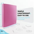 thumbnail image 4 of Enday 1 Inch 3 Ring Binder Presentation Book Office Supplies, Pink 2 Pack, 4 of 7
