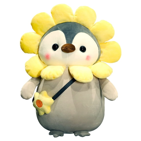 A 25 Cm Sunflower Penguin Plush Stuffed Doll Soft Cute Animal Toy For Kids Gift