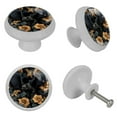 thumbnail image 4 of Bat Fluorescent Drawer Pulls with Screws: Round 4-Pack Glow-in-the-Dark Knobs – Suitable for Cabinets, Wardrobes, Dressers, 4 of 6