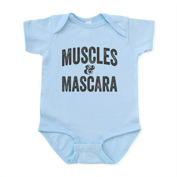 CafePress - Muscles And Mascara Body Suit - Baby Light Bodysuit, Size Newborn - 24 Months
