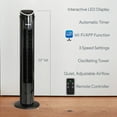 thumbnail image 3 of Gusto 33" Bladeless Tower Fan, 3-Speed Electric Fan with LED Display and WiFi Function, Black, 3 of 10