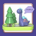 thumbnail image 2 of Godderr Toddler Kids Toys Cute Cartoon Press Small Dinosaur Toy Car Baby Toys Boys Girls Toys 2-6Y-Purple, 2 of 6