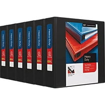 HITOUCH BUSINESS SERVICES Heavy Duty 2" 3-Ring View Binders Black 6/Pack 56233CT/24684CT