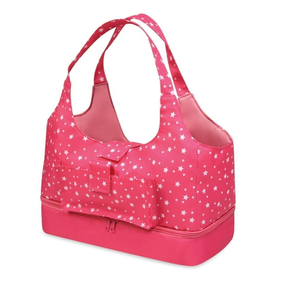 Doll Tote Bag - Pink Stars - Storage & Travel Bag for 20" Dolls -Elegance