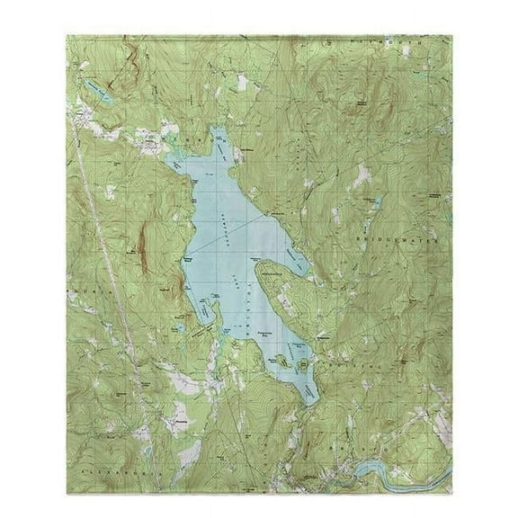 Betsy Drake BK794 50 x 60 in. Newfound Lake, NH Nautical Map Fleece Throw