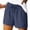 Navy #22, variant on Women's Elastic Waist Drawstring Casual Straight Leg Shorts, Loose Summer Beach Shorts 3XL