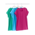 thumbnail image 3 of Woman Within Plus Size Short Sleeve Dolman Button Blouse, 3 of 5