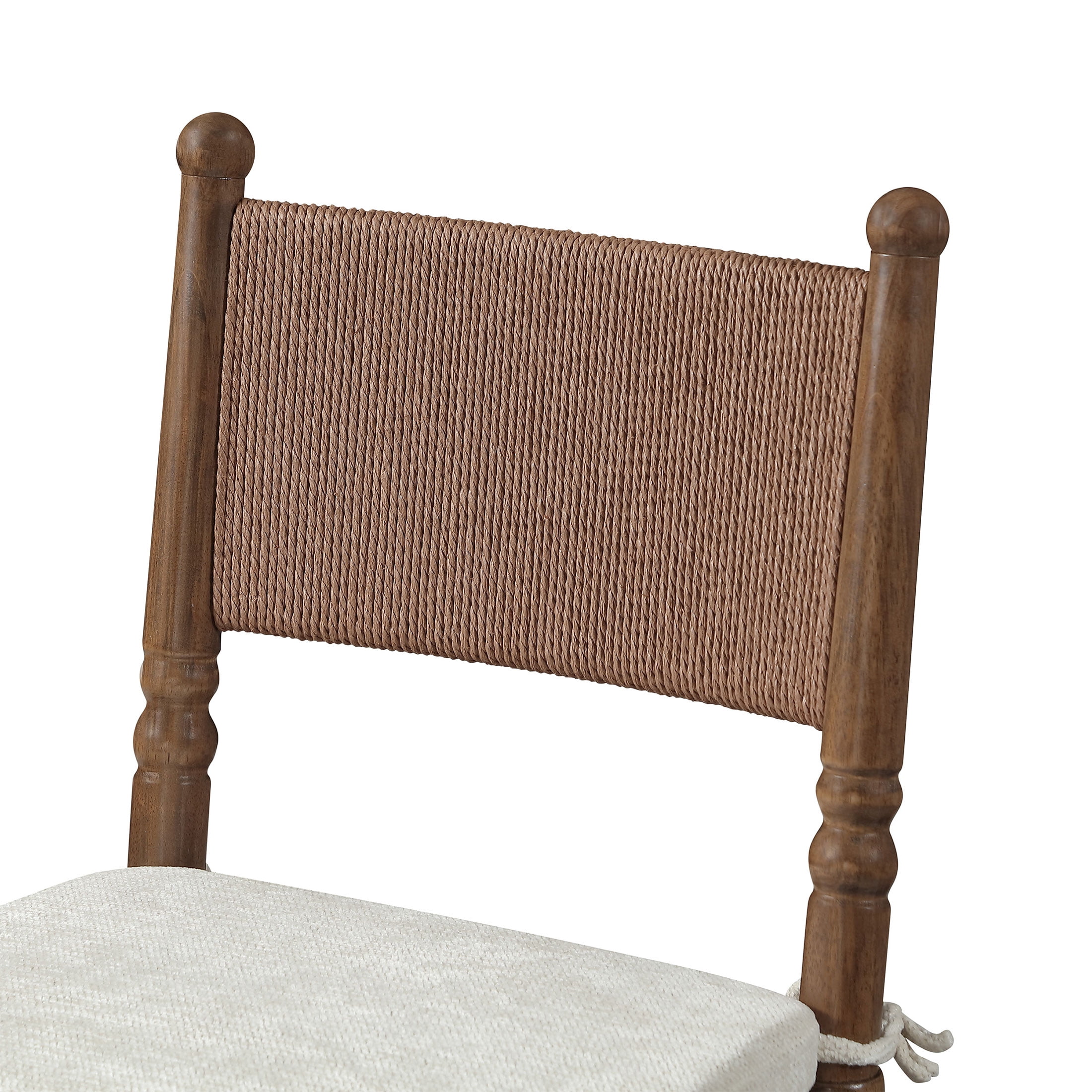 My Texas House Adler Wood Counter-Height Stools, Set of 2, Provincial Brown