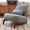 Blue-Faux Leather, variant on CARZZI LIFE Accent Chair with Solid Wood Legs, Velvet Single Seat Sofa for Living Room or Bedroom, Comfy Armless Reading Chaise Lounge, White