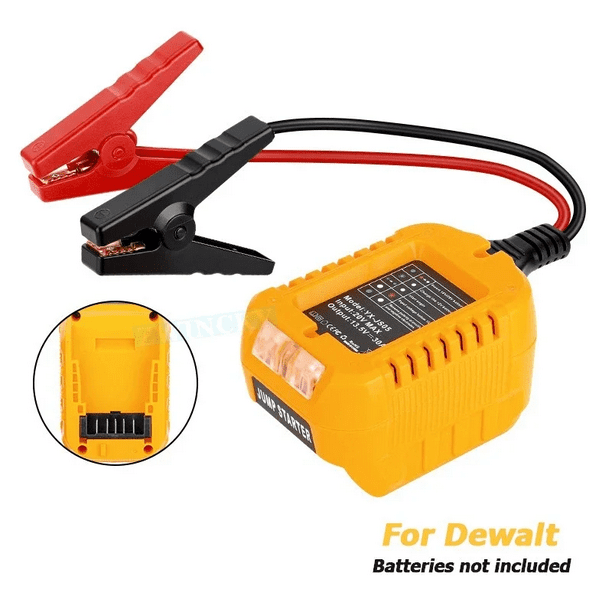 Cables de Puente con Pinzas para Dewalt Batería de 20V Cable de Refuerzo Automotriz 10AWG Línea de Emergencia Jump Starter Cables (sin Batería)