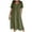 Army Green, variant on Womens Casual Dresses Fashion Women Summer Casual V-Neck Solid Short Sleeve Button Pocket Cotton Linen Dress Female Sundresses Regular Mini Dresses, Style 20408, Khaki M