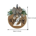 thumbnail image 3 of Welcome Signs Round Front Door Wreath with Bow, DELESYS 11.8" Optional Personalized Creative Letter Farmhouse Wreath for Front Door Spring All Seasons Outside Hanger Decor Gift, 3 of 3