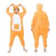 thumbnail image 1 of Mono de pijama de franela de felpa azul con puntadas Kigurumi, 1 of 3
