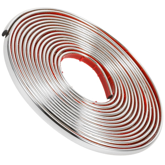 LEORX Self Adhesive Flexible Molding Trim PVC Bright Silver Modern Home Decoration 1Pack