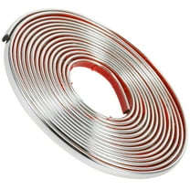 LEORX Self Adhesive Flexible Molding Trim PVC Bright Silver Modern Home Decoration 1Pack