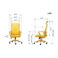 thumbnail image 4 of Silla de oficina colorida ergonómica 300lb (aproximadamente 149.7kg) Silla de computadora de soporte lumbar ajustable, 4 of 5