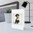 thumbnail image 5 of DistinctInk Greeting Card / Note Card - Russell Terrier Graduation - PACK of 25, 5 of 7