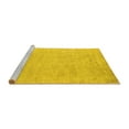 thumbnail image 2 of Ahgly Company Machine Washable Indoor Rectangle Solid Yellow Modern Area Rugs, 8' x 12', 2 of 4