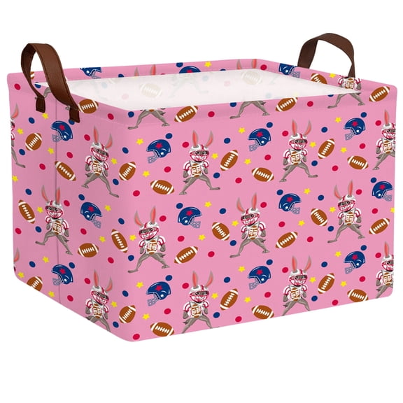 ASKETAM Large Rectangular Easter Basket for Kids, Durable & Cute Gift Storage (Pink -01)