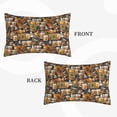 thumbnail image 2 of Zufioo Vintage Bottles Print Double-sided Plush Pillow Cover,Decorative Pillow Protector without Pillow Core, Suitable for Sofa, Bedroom, Car-14"x20", 2 of 6
