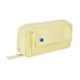 thumbnail image 3 of Estuche para lápices y neceser de maquillaje de gran capacidad, portátil, elegante y multiusos para estudiantes. Amarillo, 3 of 9