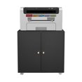 thumbnail image 4 of QinaQin Mueble metálico para impresora de oficina en casa, gabinete móvil con 2 puertas y repisa ajustable para organizar equipo y suministros, 4 of 8