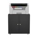 thumbnail image 4 of QinaQin Mueble metálico para impresora de oficina en casa, gabinete móvil con 2 puertas y repisa ajustable para organizar equipo y suministros, 4 of 8