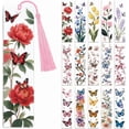 thumbnail image 1 of 30 unidades de pegatinas de transferencia UV DTF para marcadores, con diseño de mariposas y flores, para mujeres y hombres, resistentes al agua (no se incluyen marcadores en blanco)., 1 of 9