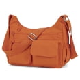thumbnail image 2 of PULLIMORE Crossbody Bag for Women Nylon Waterproof Shoulder Purse Handbag Messenger Bag Lightweight Multi-Pockets Pocketbooks, Orange, 2 of 9