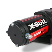 X-BULL 12V Electric Winch 3000LBS Steel Cable Towing ATV/UTV Off-Road with Mounting Bracket Wireless Remote