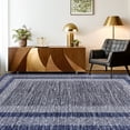 thumbnail image 5 of 9x12 Large Modern Blue Area Rug Distressed Bordered Rug Soft Non Shedding Floor Carpet, Geometric Rug, Washable Non Slip Rug, Low Pile Indoor Area Rug for Living Room, Bedroom, 5 of 20