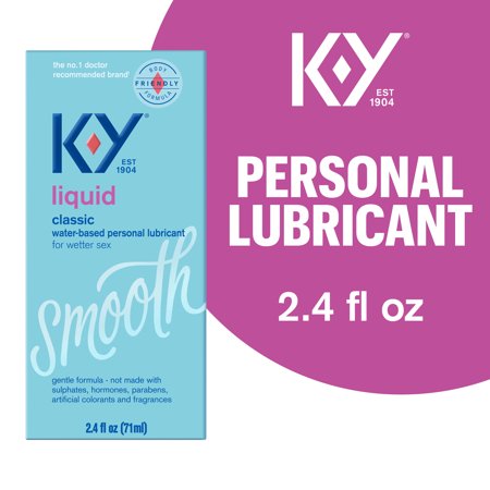 K-Y Liquid Lube, Personal Lubricant, Water-Based Formula, Safe to Use with Latex Condoms, For Men, Women and Couples, 2.5 FL OZ