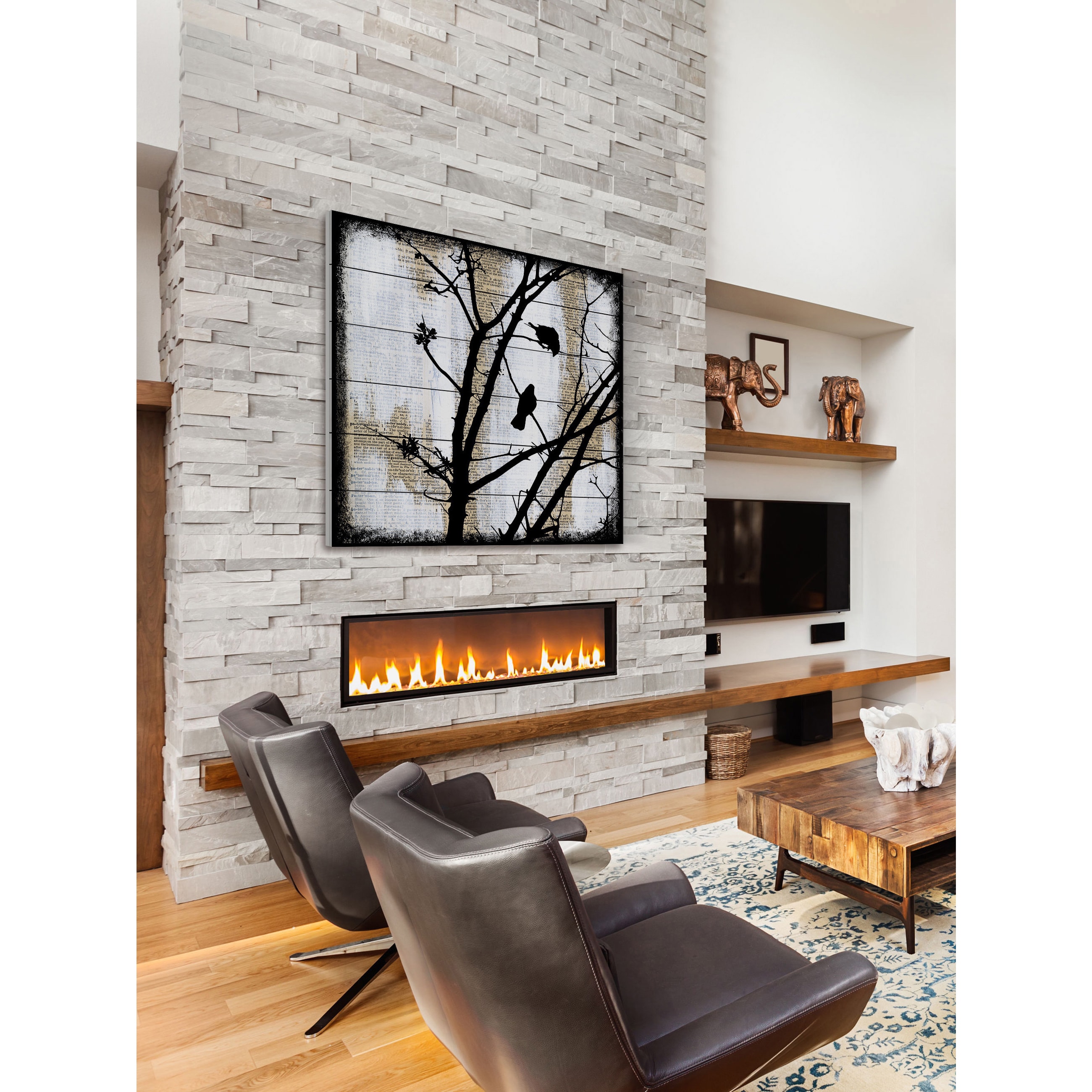 Marmont Hill "Upstairs Neighbor" by Vicki Butler Painting Print on White Wood