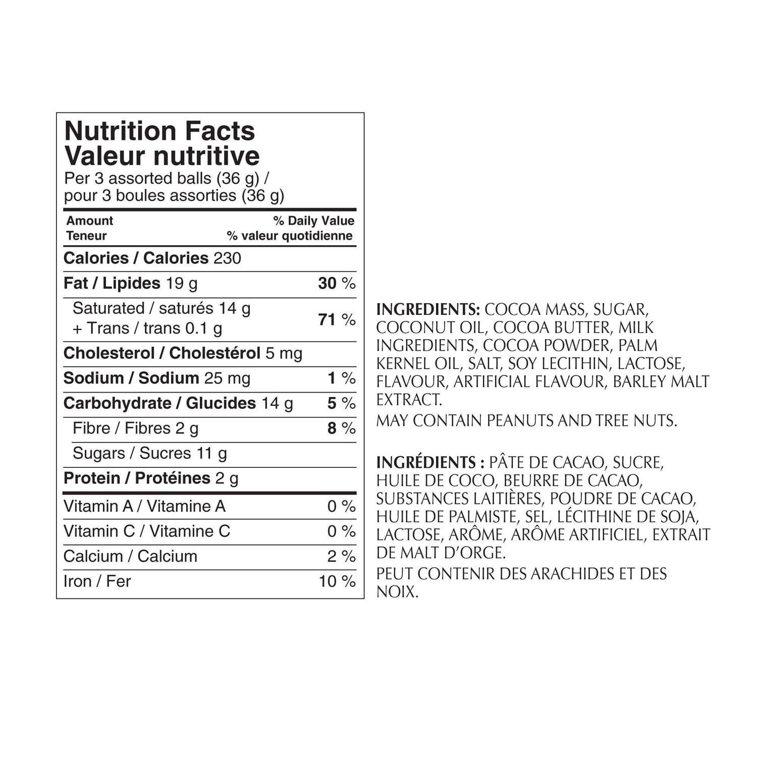 Assortiment de truffes Lindor en chocolat noir