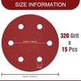 thumbnail image 3 of Awutzut 9 Inch 6 Hole Sanding Discs 320 Grit Hook and Loop for Drywall Sander 15PCS, 3 of 7