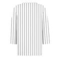 thumbnail image 4 of CLOISE Womens Tees Plus Size Fall Cute Striped Tees Scoop Neck 3/4 Sleeve Tops Oversized Basic Shirts Flowy Clothes White 3XL, 4 of 5