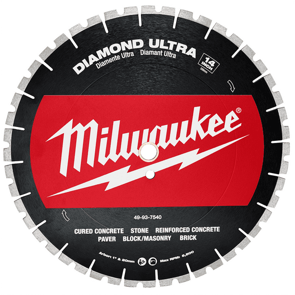 Milwaukee Tool 14" Diamond Ultra Segmented Turbo, General Purpose Diamond Blade