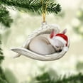Clearance Syinda Christmas Tree Top 2024 New Sleeping Angel Dog