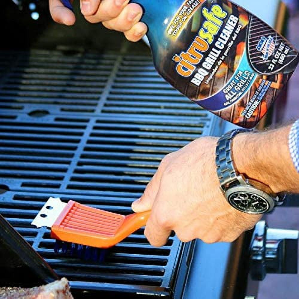 Citrusafe Clean Cool BBQ Grill Brush - Removes Grease and Burnt Food Safely from Gas and Charcoal Grill Grates - image 2 of 3
