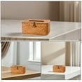 thumbnail image 3 of Toyvian Hand-Woven Seagrass Tissue Box Cover with Toggle Closure, Stylish Decorative Holder for Living Room and Bathroom, 3 of 7