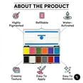 thumbnail image 4 of Narrative Cosmetics Primary Colors 12-Pan Palette - Vibrant Water-Activated Makeup for Face & Body Painting - Ideal for Cosplay, Theater & Artistic Makeup Creations, 4 of 9