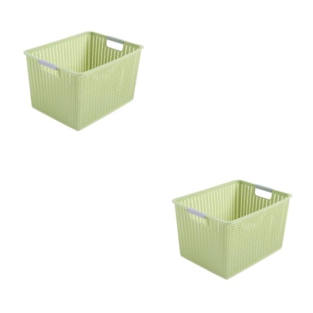 Billuyoard Caja de plástico duradera, organizador de almacenamiento apilable para habitación o dormitorio, organizador de dormitorio, cesta Type10 NO10