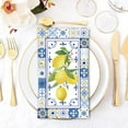 thumbnail image 4 of 100 PCS Lemons Paper Napkins,Chinoiserie Lemon 3-Ply Decorative Paper Hand Towels Summer Yellow Lemon Napkins Home Party Guest Napkin Wedding Shower Party Decor Napkins, 4 of 14