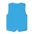 thumbnail image 2 of TiaoBug Womens Mens Button Vest Uniform Volunteer Work Uniform Activity Vest Waiter Bartender Waistcoat Sky Blue M, 2 of 3