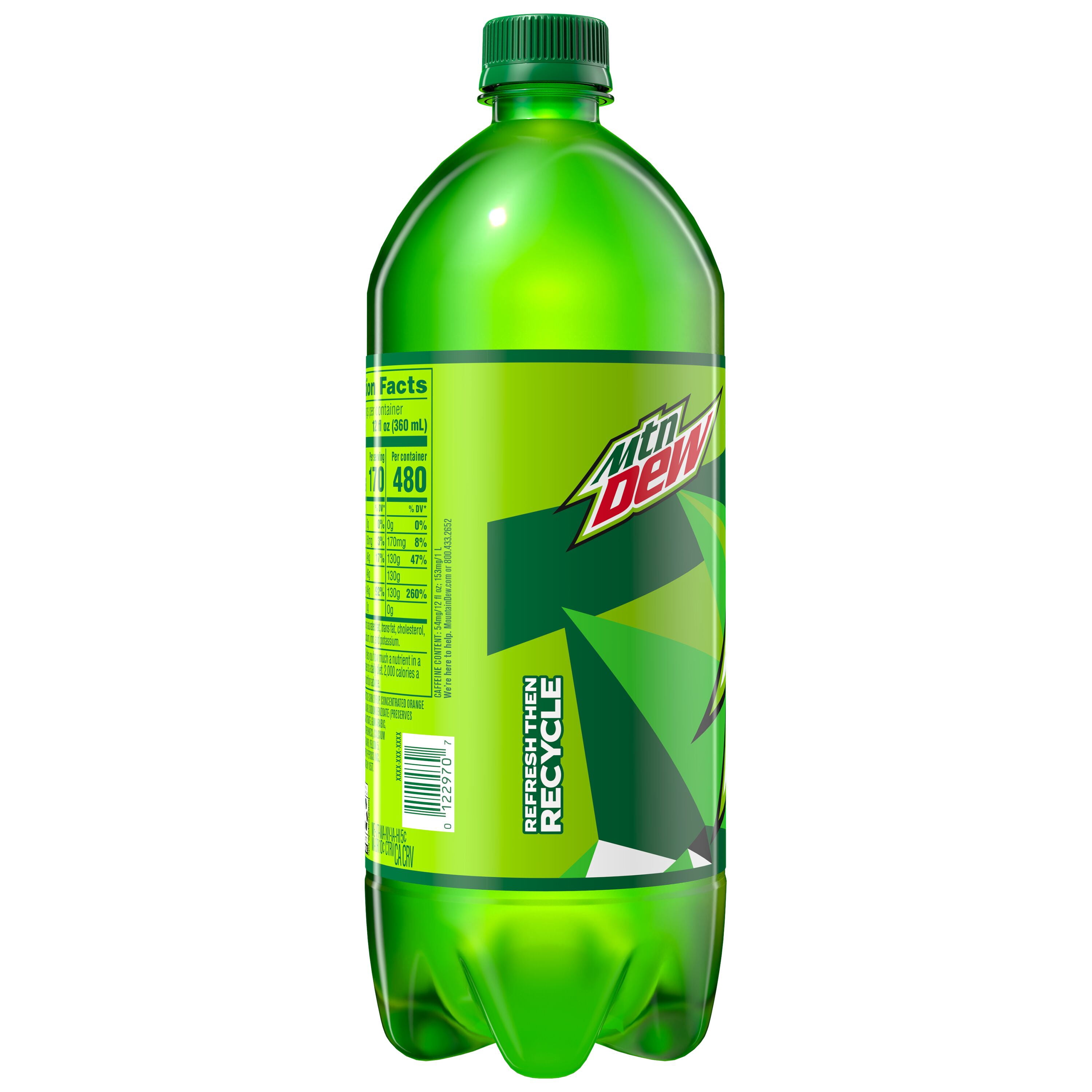 Mountain Dew Citrus Soda Pop, 1 Liter Bottle