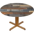 thumbnail image 2 of Rustic Wood Texture Print Round Tablecloth Vintage Table Cover with Elastic Edge Washable Fitted Table Cloth for Kitchen Patry Outdoor Decor Fits 40"-44", Small, 2 of 6