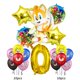 thumbnail image 1 of Globo de papel de aluminio para decoración de fiesta de cumpleaños, suministros de actividades para niños, juguetes de baño para bebés, Sonic azul, dibujos animados（26pcs18, 1 of 5