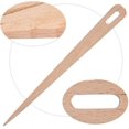 thumbnail image 5 of Agujas de tejer de ojo grande, 5 uds., aguja de ganchillo para tejer de madera, palo de telar manual, tenedor de madera, 5 of 5