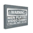 thumbnail image 3 of Stupell Industries Funny Men Playing Videogames Yelling Occurs Warning Sign,20 x 16, Design by Masey St. Studios, 3 of 5